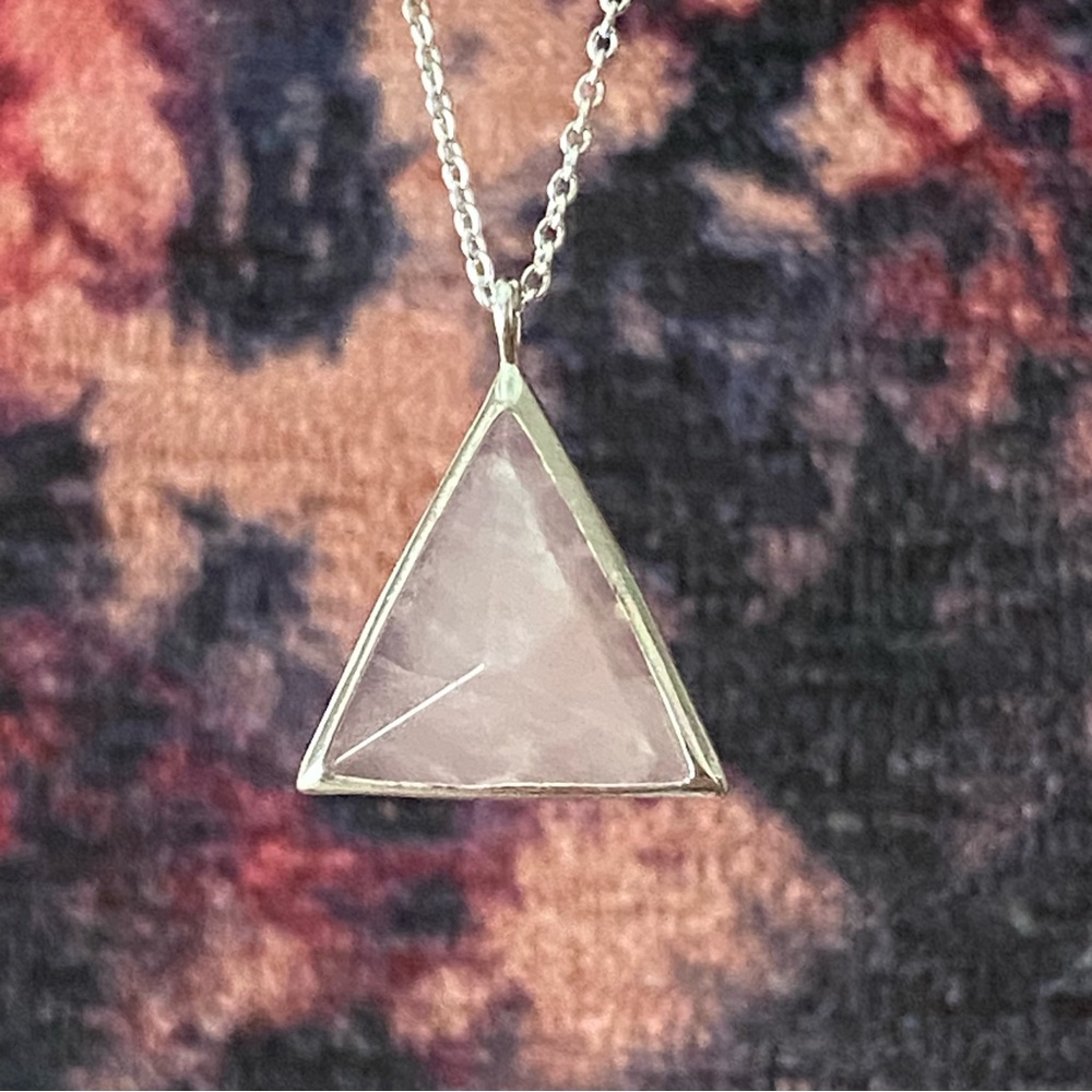 🌷HOST PICK🌷 NWT Lucky Brand Sterling Silver Rose Quartz Pendant